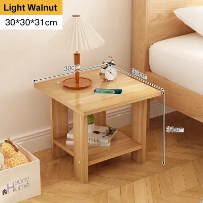 Sofya Nordic Bedside Table Small Square Desk Coffee Table Simple Sofa Side Table Corner Table Living Room Tea Table Rak Kayu Meja 茶几