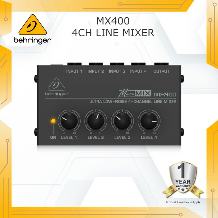[100 AUTHENTIC] BEHRINGER MX400 Ultra LowNoise 4Channel Line Mixer