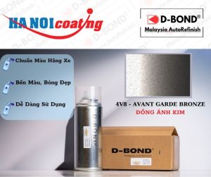 Sơn Xịt Xóa Vết Xước Ô TÔ TOYOTA FORTUNER Màu ĐỒNG ÁNH KIM Code 4V8 - AVANT GARDE BRONZE Chính Hãng D-BOND Chất Lượng Cao