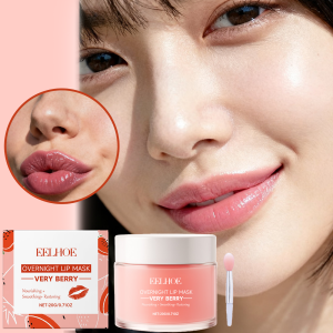 hot Berry Lip Sleeping Mask Overnight Lip Treatment for Dry Chapped Lips Hydrating Lip Mask with Hyaluronic Acid & Ceramide Deep