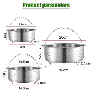 Tatakan Kukusan Nasi Stainless Steel Keranjang Wadah Kukus Makanan Serbaguna Steamer Basket Rice Cooker Anti Karat