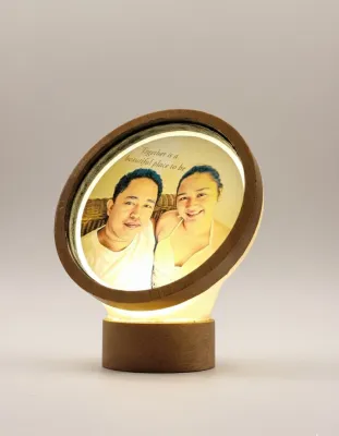 ​Picshell Custom Picture Lamp – Unique Gift for Him/Her – Illuminated Photo Frame Night Light