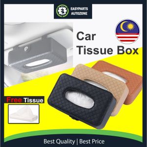 Autozone Car tissue box Kotak Kertas Tisu Kereta leather car tissue box holder Visor kertas aksesori dalaman kereta car