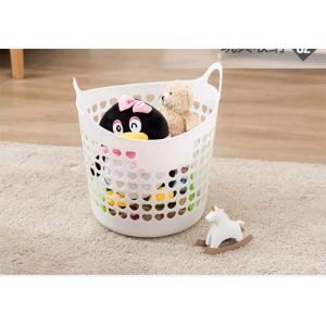 LAUNDRY BASKET HAMPER DIRTY CLOTH BASKET ORGANIZER WITH HANDLE HEAR DESIGN FLEXIBLE BASKET