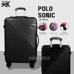 Koper 18 inch Polo lock 803 ukuran kabin - cabin -TasTravel-Tas koper-Koper fiber hardcase -koper premium - koper import - Tas kantor - koper cewek - koper cowok - koper anti air - koper anti pecah - koper 4 roda - koper roda 4 - bayar di tempat