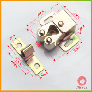 AllWell กลอนล็อคประตูตู้ ลูกกลิ้งคู่ อุปกรณ์สลักสลักฮาร์ดแวร์ ตัวล็อกล้อเลื่อน cabinet lock