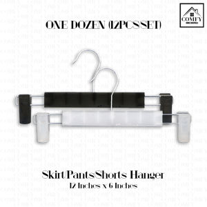 One Dozen (12pcs) Boutique Clip Hangers for Pants/Shorts/Skirts/Trousers/Short SAHARA #88 Plastic Metal Hanger COD