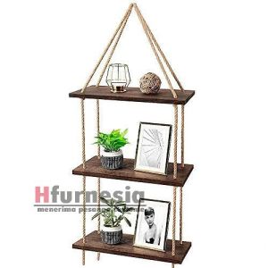 Rak 3 susun Pinus / Rak Kayu / Rak Bunga / rak pot bunga minimalis / Rak Gantung