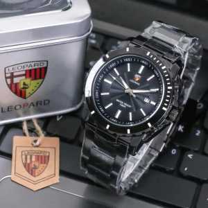 LEOPARD 1410 - Jam Tangan Pria Rantai Tanggal Aktif Tahan Air FREE BOX FREE BATERAI CADANGAN