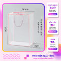 Túi Nhựa PVC Xách Đựng Hoa Trong Suốt Túi Đựng Quà Tặng Chống Thấm Nước Sang Trọng-(35-15-24.5 ). 