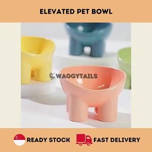 [SG] Pet Bowl    Cat Bowl    Elevated Bowl    Neck Protection    Dog Bowl    Plastic
