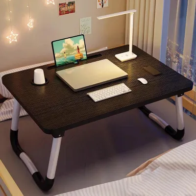 【VIDKHSY Store】Foldable lazy bed table/portable foldable adjustable study table lazy table main stand laptop wooden laptop table