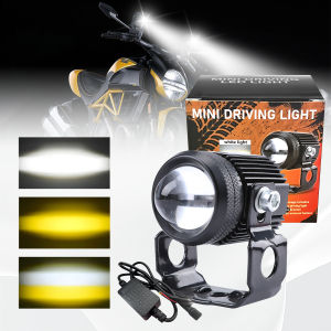 Motorcycle Mini Driving Light White+Yellow A Pair of Universal High Quality Waterproof Light 20W*2
