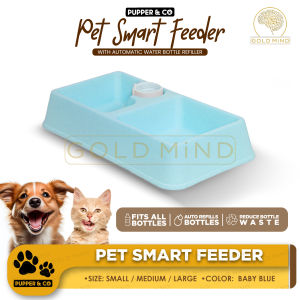 Pupper & Co Pet Smart Feeder (Small/Medium/Large) Auto Refills Water Fits all kinds of bottles