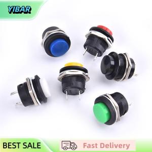 YIBAR 16mm 12V-24V Waterproof Car LED Power Push Button Momentary Switch Metal ON OF