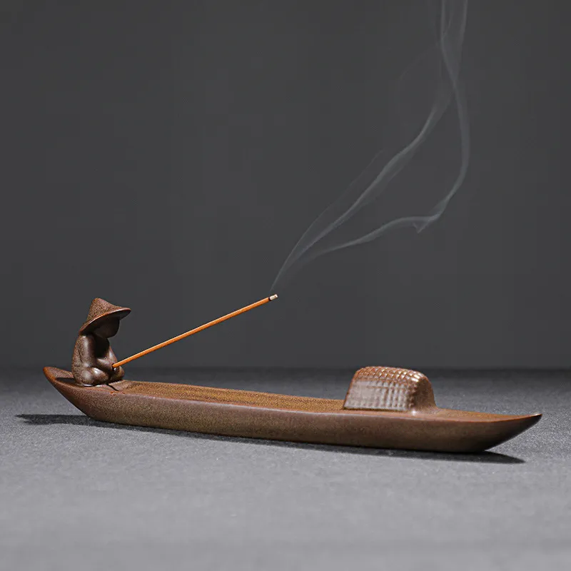 Fishing Incense Burner Ceramic Incense Stick Holder Sandalwood