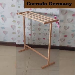 Towel Rack Small Simple Solid Rubber Wood Hanger Rack Stand