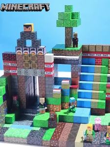 [SG Seller]Magnetic Building Block Toy - My World Magnetic Blocks Educational Christmas and Birthday Gift for Boys