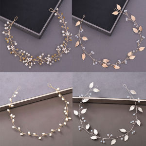 Minwen Phụ Nữ Headbands Ngọc Trai Rhinestone Hoa Headband Wedding Phụ Kiện Tóc Cho Phụ Nữ Cô Dâu Headband Tóc Trang Sức Phụ Kiện Đám Cưới