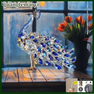 guangtemaoyi 1Pcs 2D Phẳng Acrylic Bức Tượng Sang Trọng Pha Lê Con Công Trang Trí Bàn Trang Trí Cho Phòng Ngủ Phòng Khách Văn Phòng