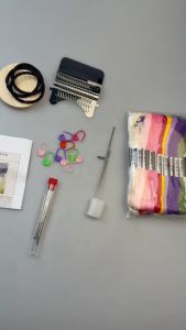 Mini Darning Knit Patch Kit Weaving Machine DIY Knitting Craft Tool Kit