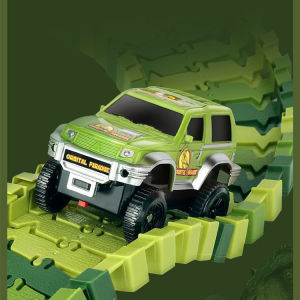 Local Delivery Electric Train Toys for Kids Boy DIY Assembly Dinosaur Car with Race Track