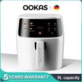 OOKAS LCD Touch Air Fryer 7L 9L Digital Household Automatic Intelligent Electric Fryer Machine. 