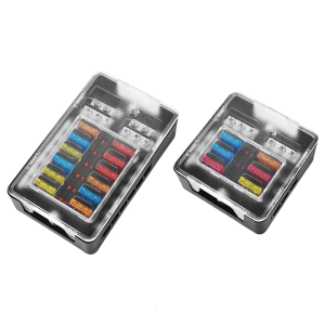 Automotive Fuses Box Supporting 6/12 Circuits Versatile Fuses Box for Electrical Upgrades In Car & Recreational Vehicles