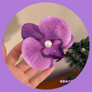 Kẹp Tóc Hoa Lan (Hồ Điệp) 10cm Nữ Tính Dễ Thương Thời Trang Dành Cho Nữ