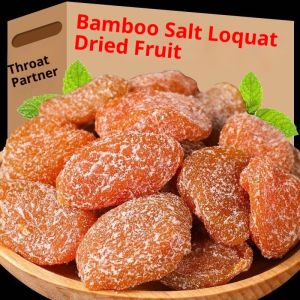 Salted Licorice Dried Loquat (Seedless) | Healthy Dry Snack | No Additives | Natural Throat-Soothing | 1kg