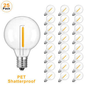 DC 24V 1W G40 LED Light Bulbs Low Voltage Shatterproof Plastic Replace Bulbs For Off-Grid Battery Power Solar Lighting