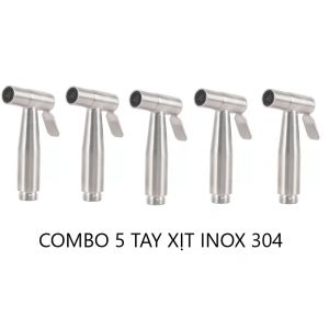 COMBO 5 Tay xịt inox 304 đầu xịt nhà vệ sinh toilet không gồm dây xịt