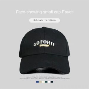 Embroidered Baseball Cap With Letters Korean Style Fashionable Baseball Cap Tourist Vacation Sunscreen Baseball Cap Large Brimmed Sun Protection Hat Adjustable Size Baseball Cap