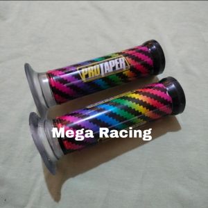 PROMO Grip Rainbow / Grip karbon Pelangi / Handgrip karbon pelangi universal bisa semua motor