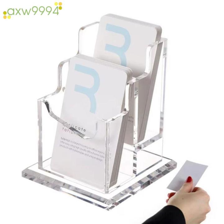 AXW9994 Vertical/Horizontal Acrylic Business Card Holders Clear