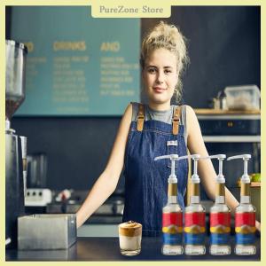 [PureZone] 1PC Syrup Pumps Dispenser Replacement Sauce Pressure Nozzle Bottle Pump Containers for Coffee Kitchen Seasoning Liquid