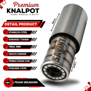 Savinta Knalpot Racing Mobil Manual Matic GSTv4 Stainles Suara Bass Empuk Adem Bula