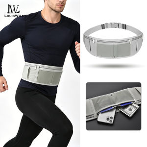 LouisWill Sports Waist Pack Bag Pouches Waist Belts Bag Adjustable Running Pouch Waterproof Money Phone Waist Fanny Pack Jogging Belt Fanny Pack With Reflective Strip for Workouts