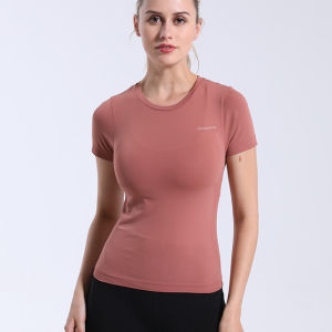 SUPERFLOWER Womens Slim T-shirt Short Sleeve Round Neck Quick Dry Fitness Sport Gym Jogging Yoga Tops