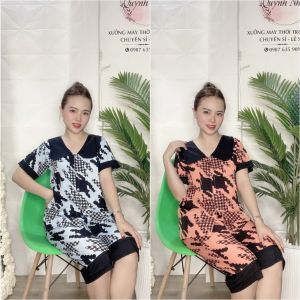 SET PIJAMA LỬNG HỌA TIẾT ZICZAC HOT CÓ SIZE - PJ08