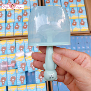 Bàn chải đánh răng cho bé hình gấu có nắp đậy chữ u cao cấp từ 2-12 tuổi Shop Mẹ Sam