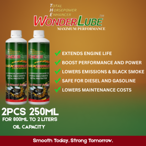Wonderlube (2PCS 250ML) Maximum Performance Engine Oil Additive for Gasoline & Diesel Engines