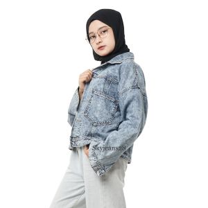 SKYJEANS SIDE POCKET OVERSIZE JACKET