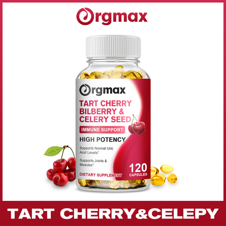 Tart Cherry Extract with Celery Seed Capsules for Uric Acid