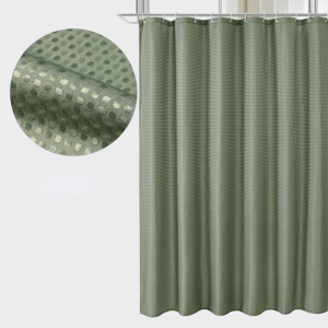 MINIFELE 262 Waffle Weave Shower Curtain Mildew-Proof Solid Color Shading Curtain Thickened Partition Curtain Bathroom Supply