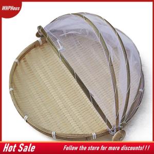 【COD】🔥🔥🔥 Food Net Cover Storage Basket Hand-Woven Tent Basket Tray Fruit Vegetable Bread Basket Simple Atmosphere Picnic Mesh Basket