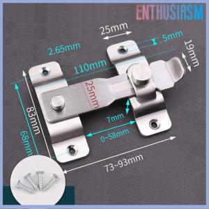 【Enthusiasm】🌟🌟【Hot Sale】🎈 Door Lock Guard Latch Bolt 90 180 Degree Stainless Steel Toggle Latch Sliding barn Door Lock Black Iron Right Angle barn Lock