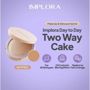 Implora Day To day  Series Two Way Cake Full / Refill 10g / Bedak Padat Foundation Implora