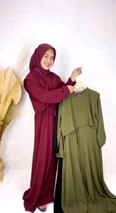 Baju Muslim Wanita Diana Set Dress Bahan Crinkle Premium Ukuran M sd XL