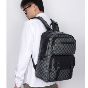 GLADIO Tas Ransel Pria Hitam Kenric GLD031B5 Travel Backpack Kulit Anti air Kulit Kekinian Terbaru